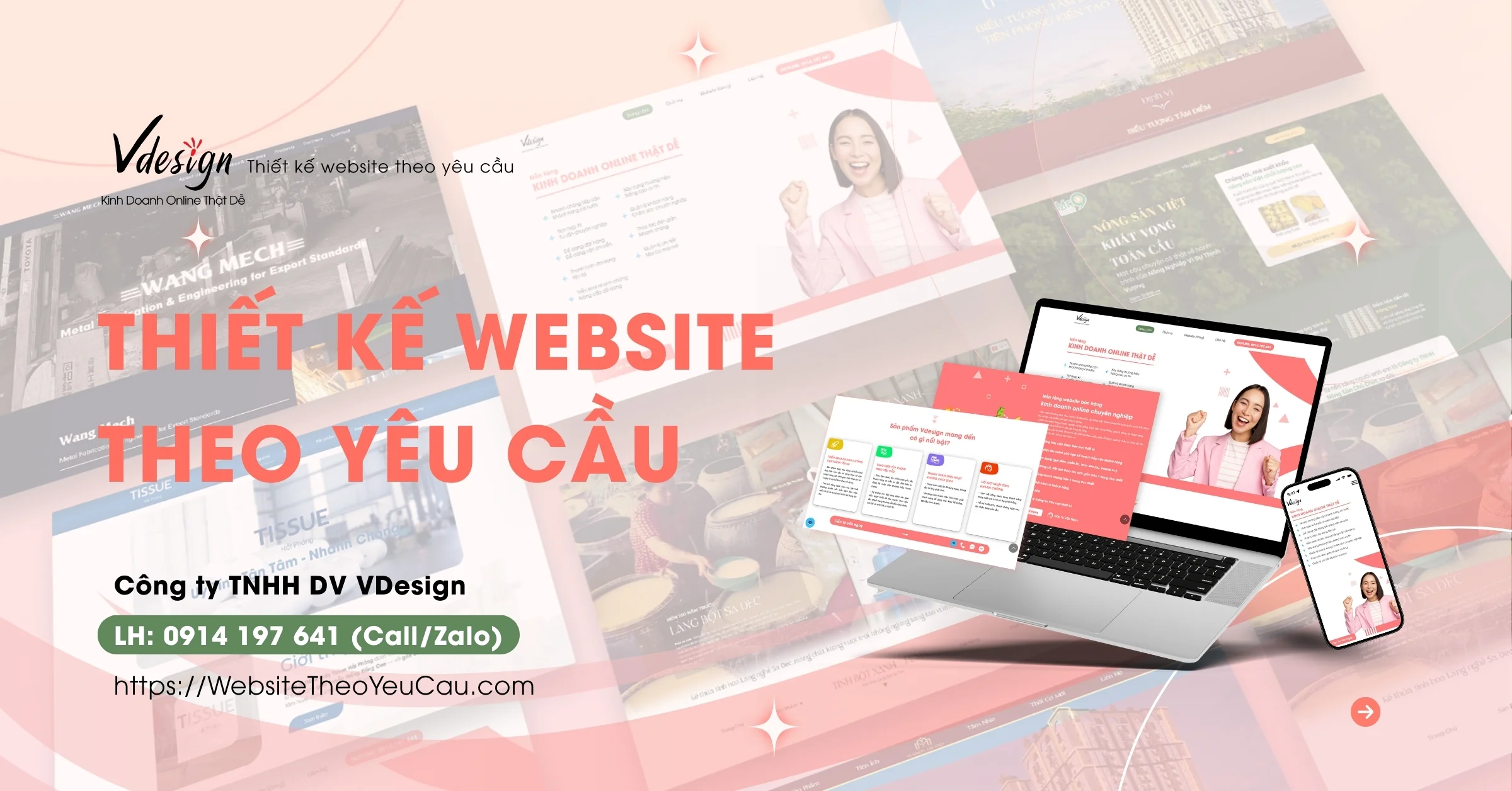 Thiết Kế Website Theo Yêu Cầu Giao Diện Độc Quyền - Chỉ từ 3tr