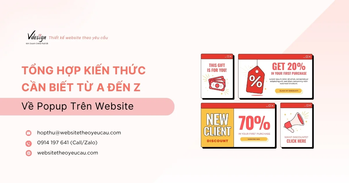 Tổng hợp kiến thức cần biết từ A đến Z về Popup trên website