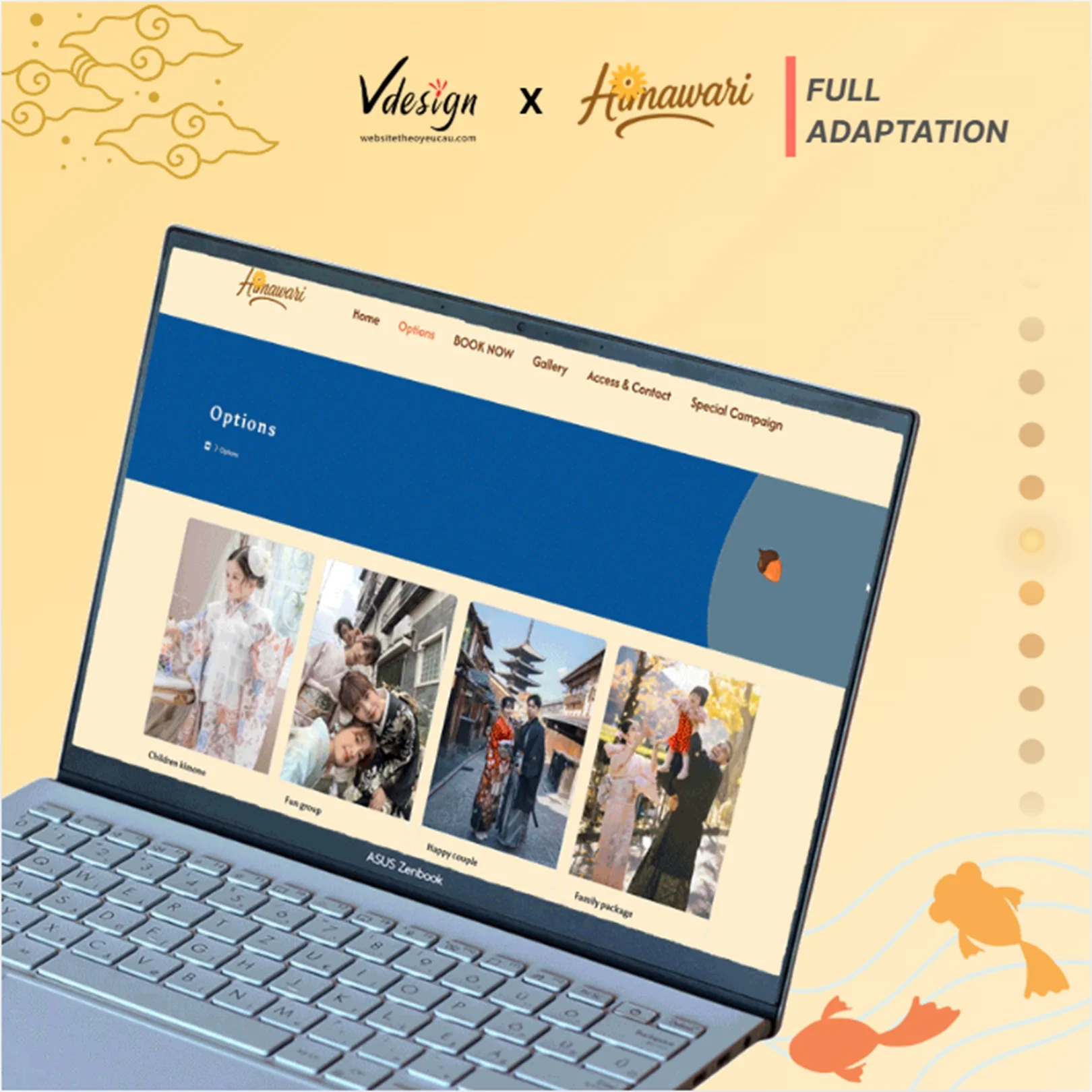 Dự Án Website HIMAWARI KIMONO SUKI