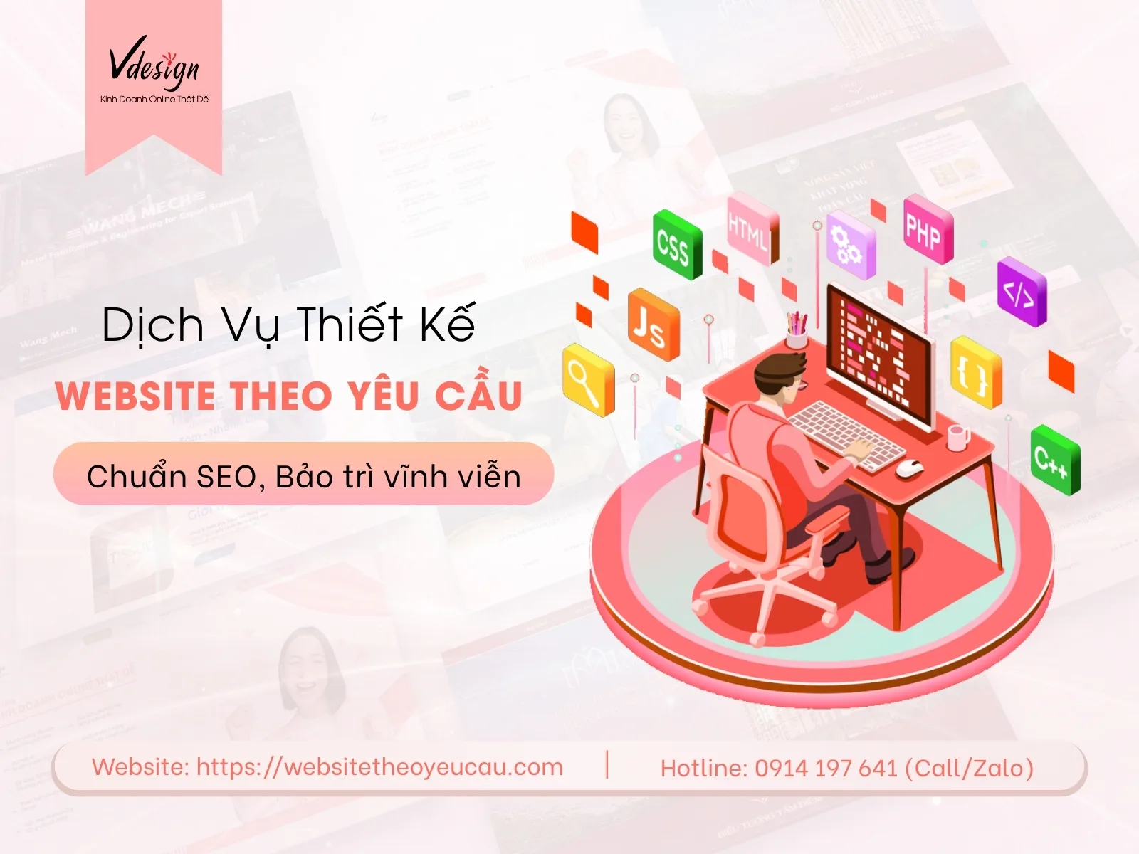 VDesign dịch vụ Thiết kế Website Theo Yêu Cầu