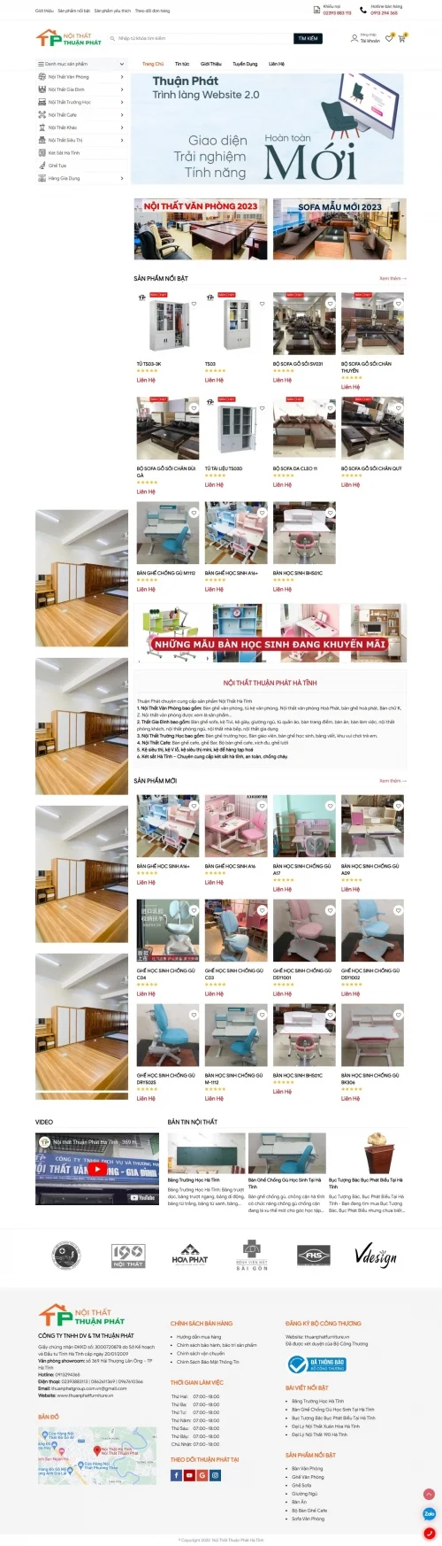 Thiết kế website bán hàng nội thất Thuận Phát Furniture