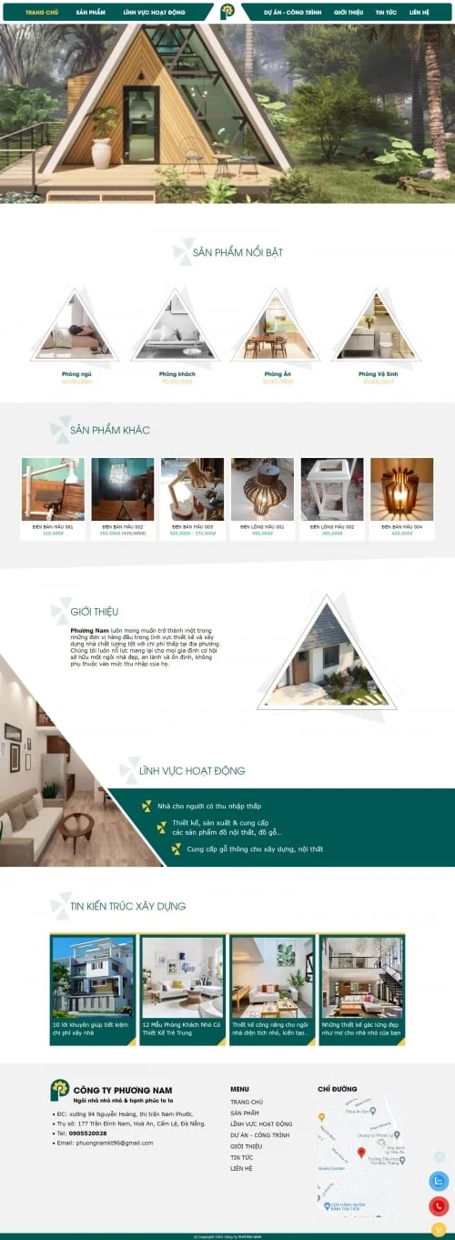 Thiết kế website công ty thiết kế Phương Nam